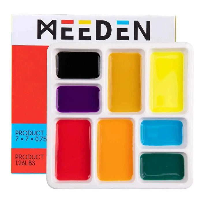 MEEDEN 8-Well Ceramic Palette - MEEDEN ARTPalette