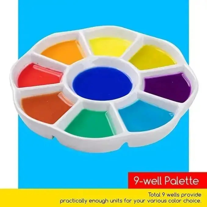 MEEDEN 9-Well Round Ceramic Paint Palette - MEEDEN ARTPalette