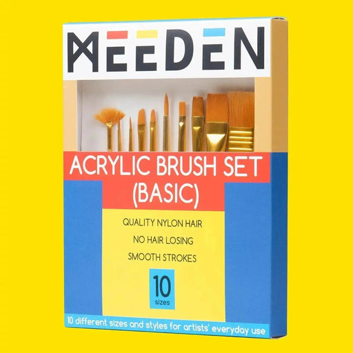 MEEDEN Acrylic Paint Brushes Set of 10 Pcs - MEEDEN ARTBrushes