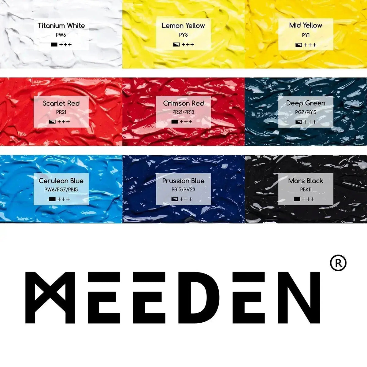 MEEDEN Acrylic Paint Set for Artist, 9x2 oz, 60 ml - MEEDEN ARTPaint