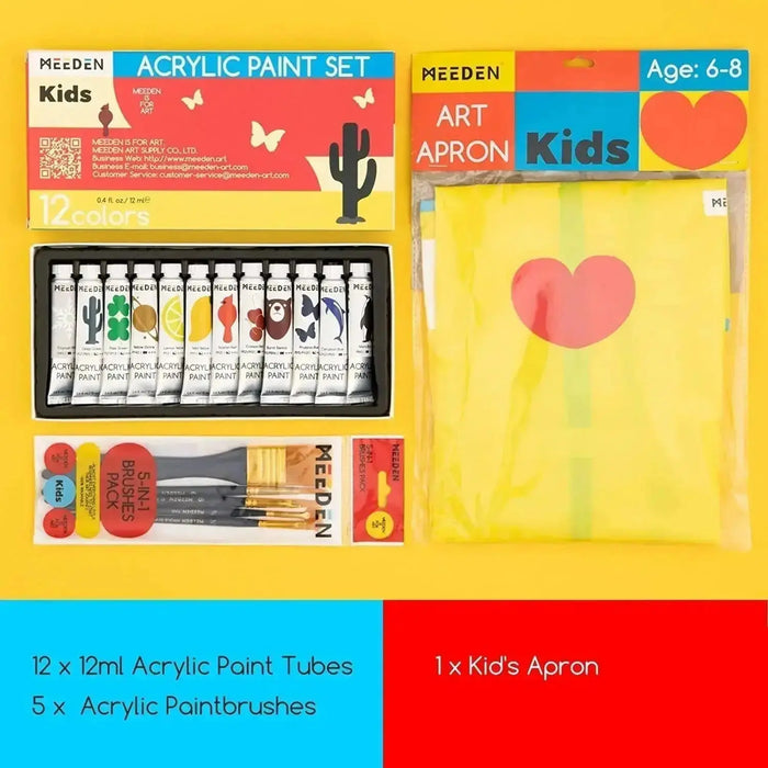 MEEDEN Acrylic Paint Set for Kids, 12x0.4 oz, 12 ml - MEEDEN ARTPainting Set