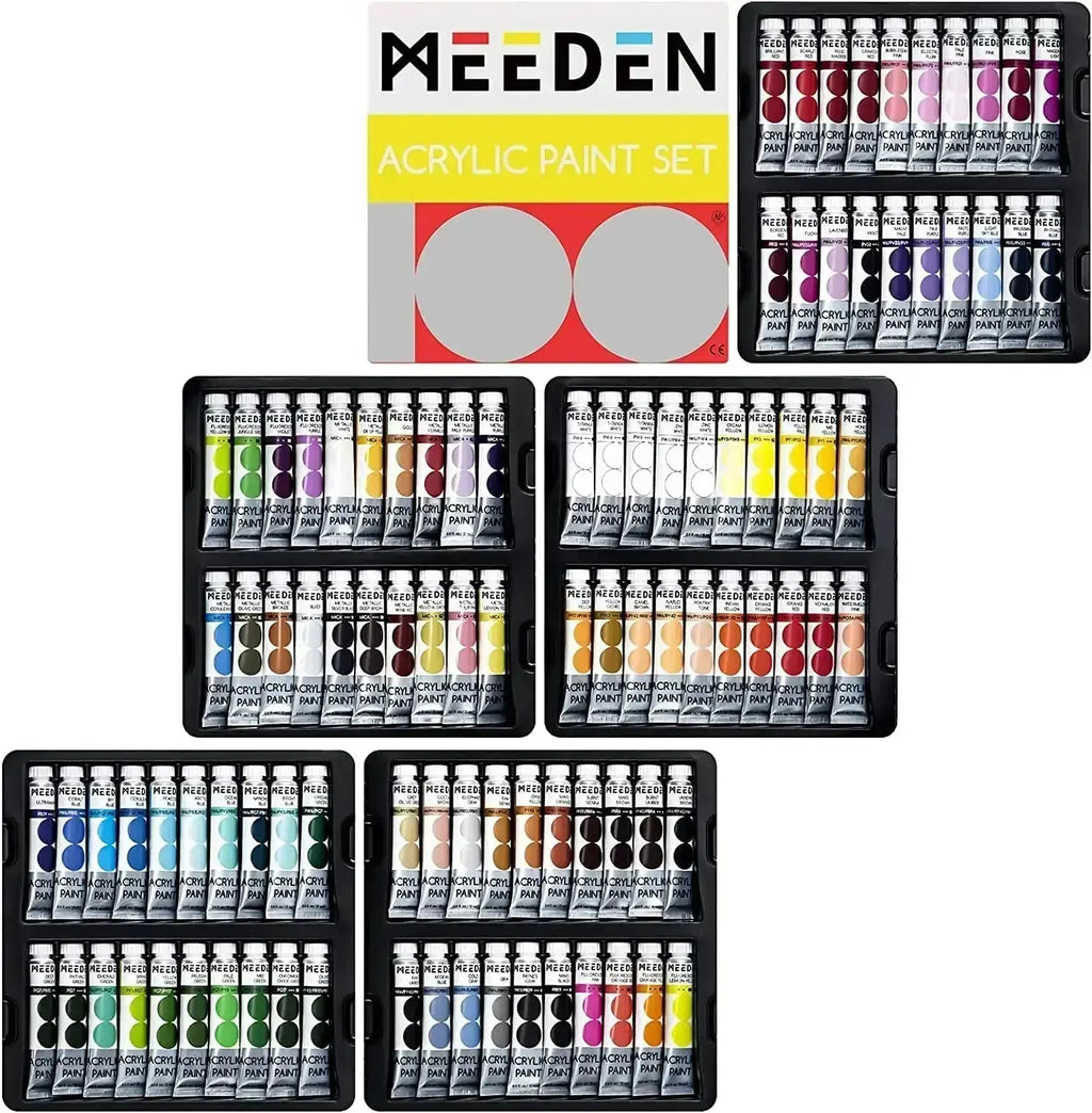 Acrylic Paint Set 100 Tubes 0.41 oz