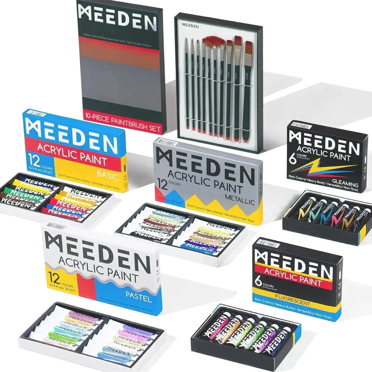 MEEDEN Acrylic Paint Set 48 Colors With 10 Brushes MEEDEN ART   MEEDEN Acrylic Paint Set  48 Colors With 10 Brushes MEEDEN 1694579670104 1200x1200 