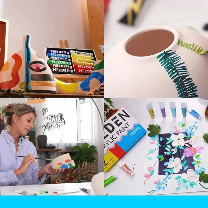 MEEDEN Acrylic Paint Set, 48 Colors with 10 Brushes - MEEDEN ARTPainting Set