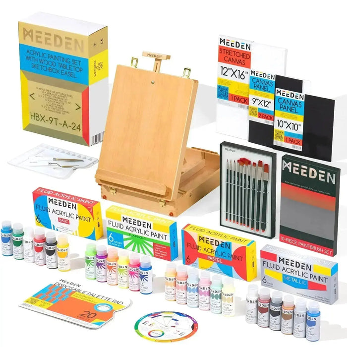 MEEDEN Acrylic Painting Set with Fluid Paint - MEEDEN Art