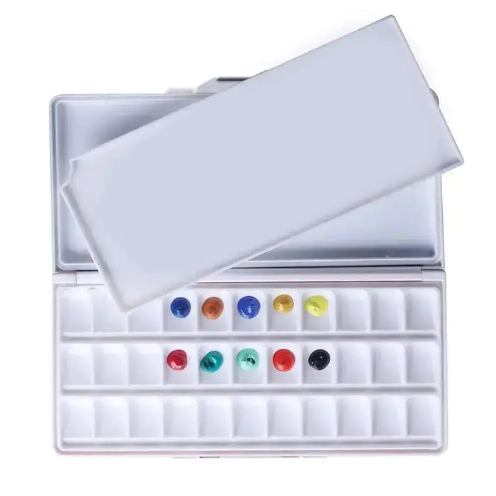 MEEDEN Airtight Leakproof Watercolor Palette Travel Paint Tray 33 Wells, Red