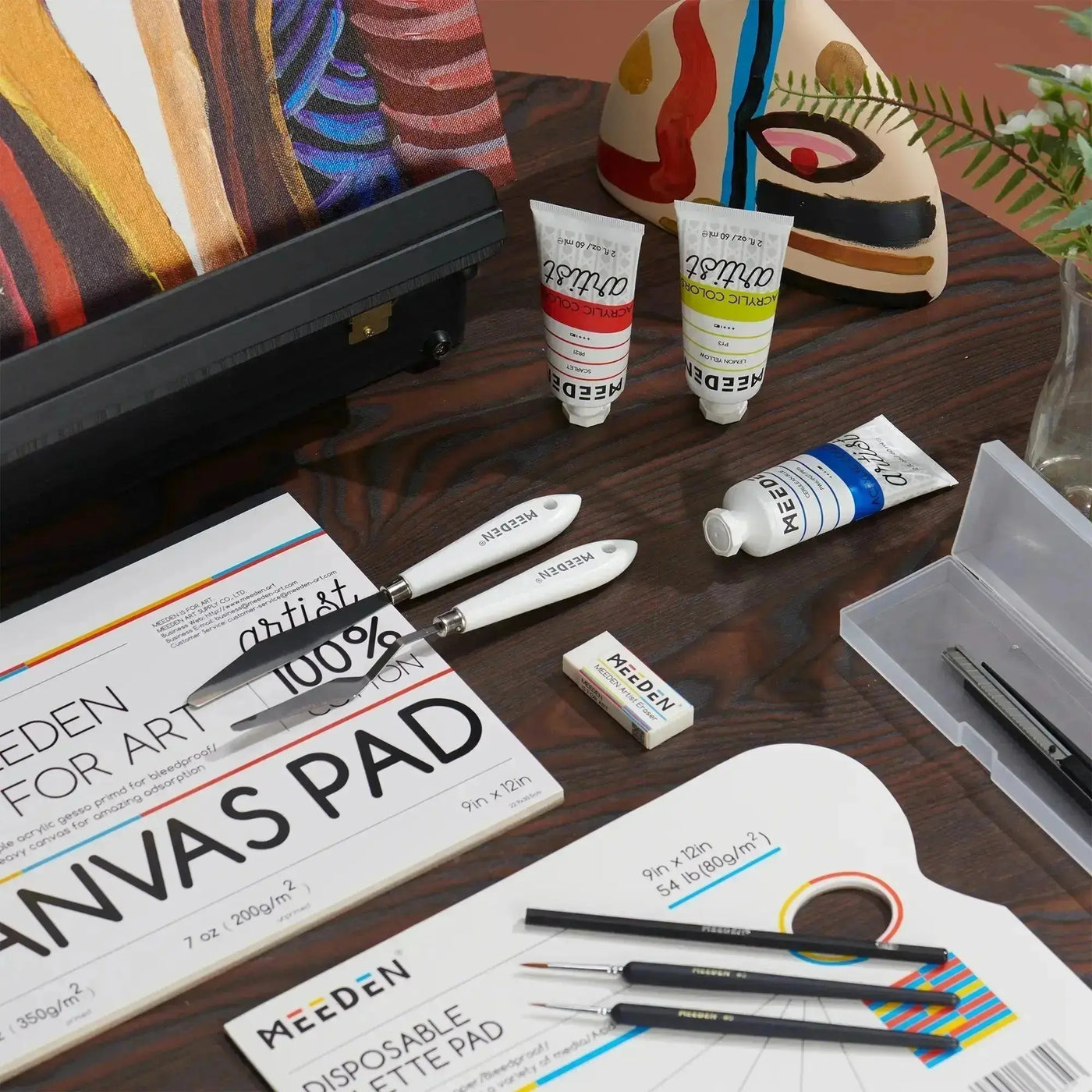 MEEDEN Artist Acrylic Painting Set with Sketch Easel Box MEEDEN ART