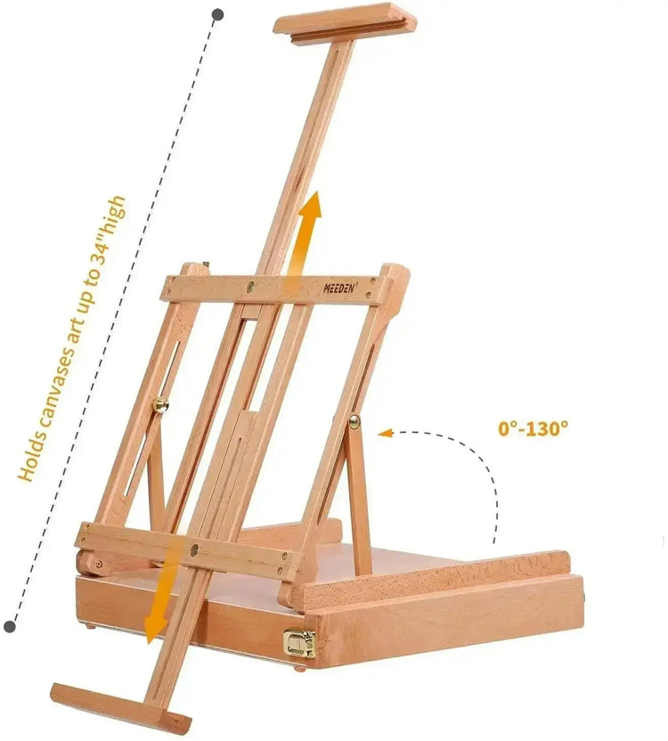 Meeden Studio Sketchbox Chevalet de table avec tiroir doublé en métal