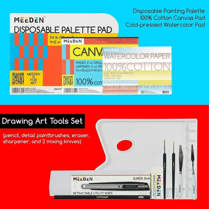 MEEDEN Deluxe All-tech Painting Set, 151Pcs Painting Kit - MEEDEN ARTPainting Set