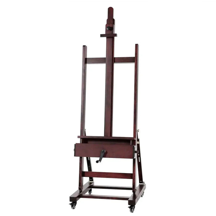 MEEDEN Deluxe Crank Adjusting Master H-Frame Easel-Dark Walnut-W15S - MEEDEN ARTEasel