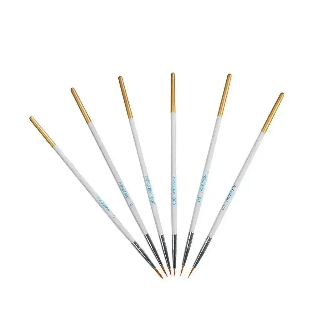 MEEDEN Detail Paint Brush Set - 6 Miniature Art Brushes