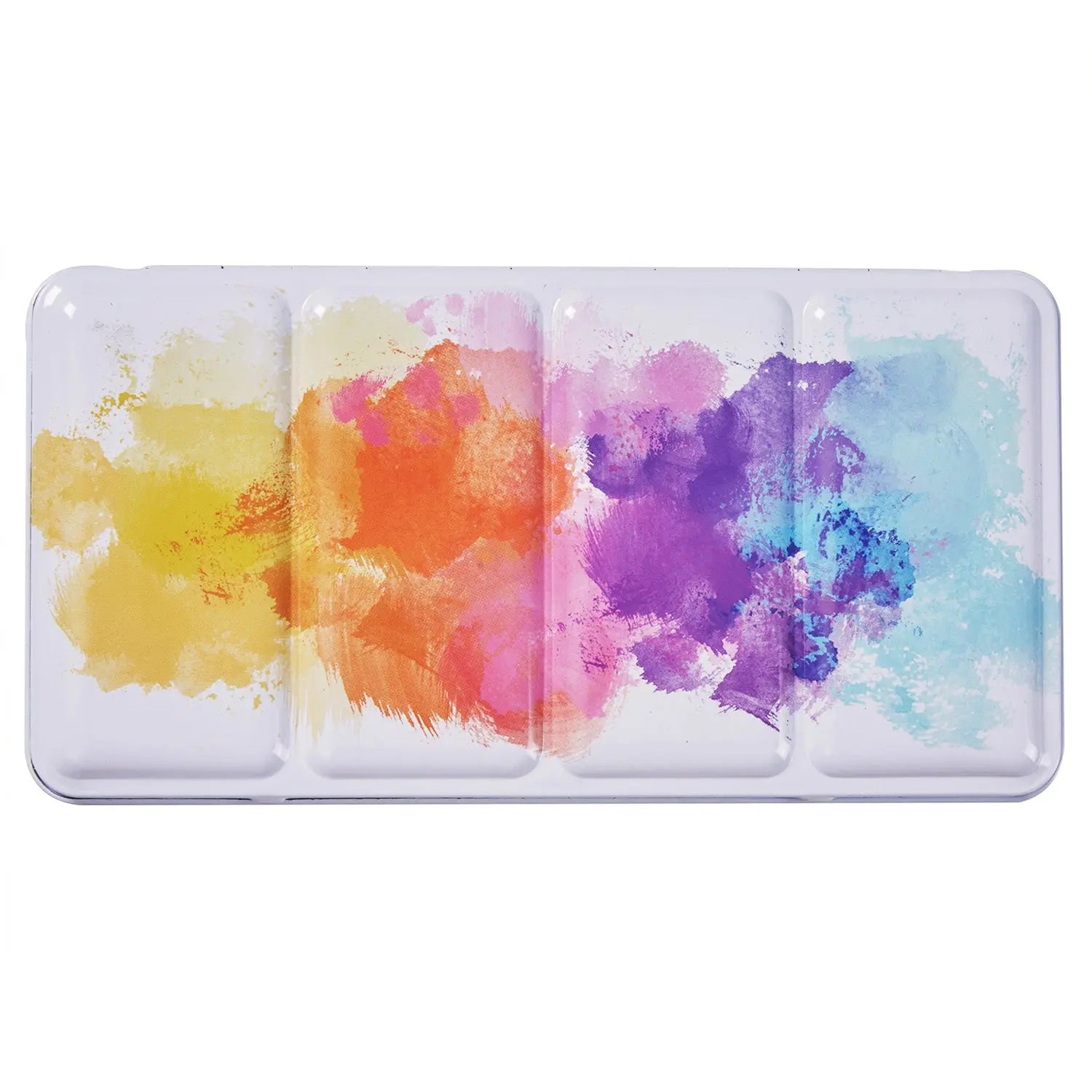 MEEDEN Empty Watercolor Tin Palette with 52 Pcs Half Pans, Colorful MEEDEN