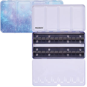 MEEDEN Empty Watercolor Tin Palette with 52 Pcs Half Pans MEEDEN