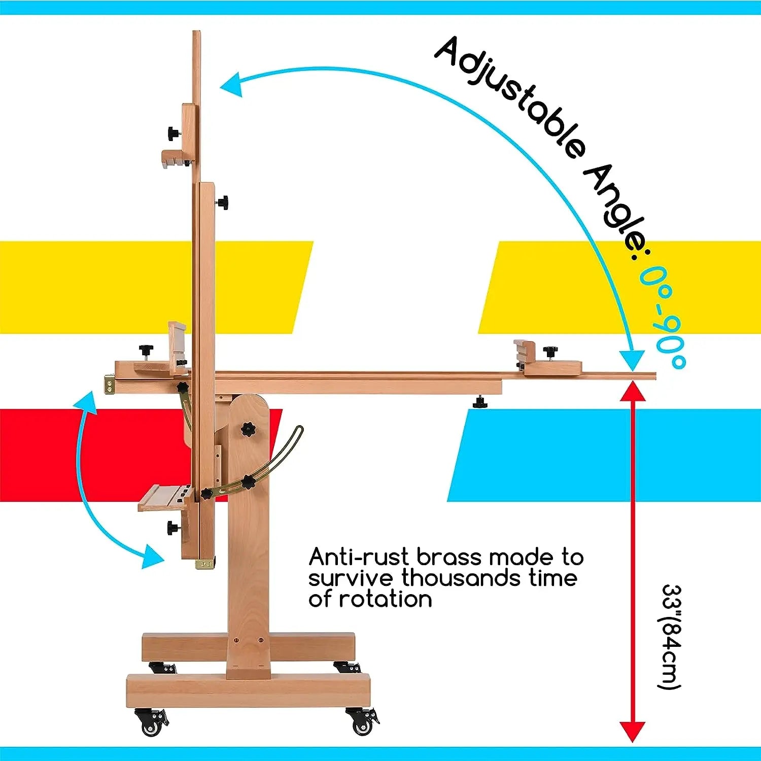 MEEDEN Extra Large Adjustable Artist Easel Stand-DHJ-11 MEEDEN