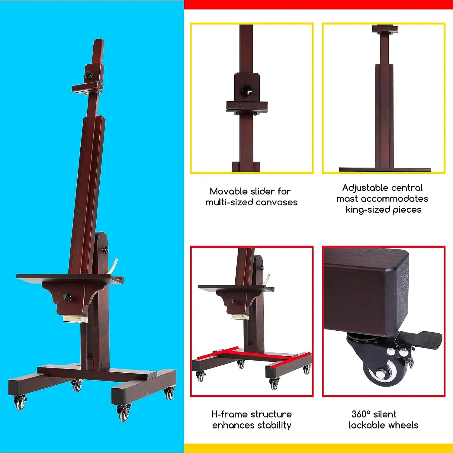 MEEDEN Extra Large Adjustable Artist Easel Stand-DHJ-11 的副本 MEEDEN