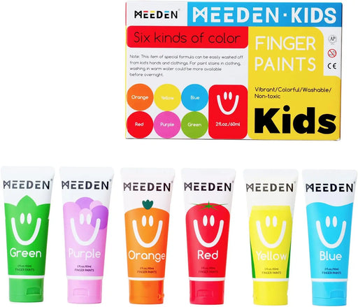 MEEDEN Finger Paints for Kids Baby 3+ Age 2 fl.oz 6 Colors MEEDEN