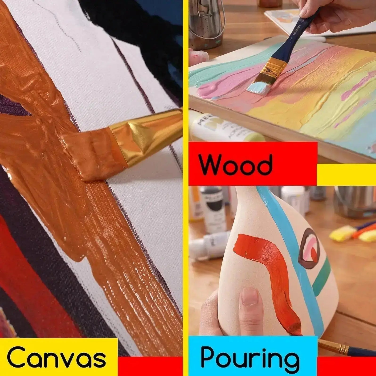 MEEDEN Fluid Acrylic Paint Set, 24x2 oz/60 ml MEEDEN ART