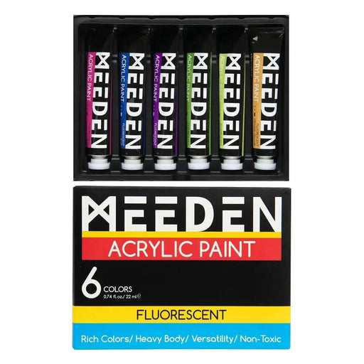 MEEDEN Acrylic Paint, Fluorescent Color, 6x0.74oz/22 ml - MEEDEN ARTPaint