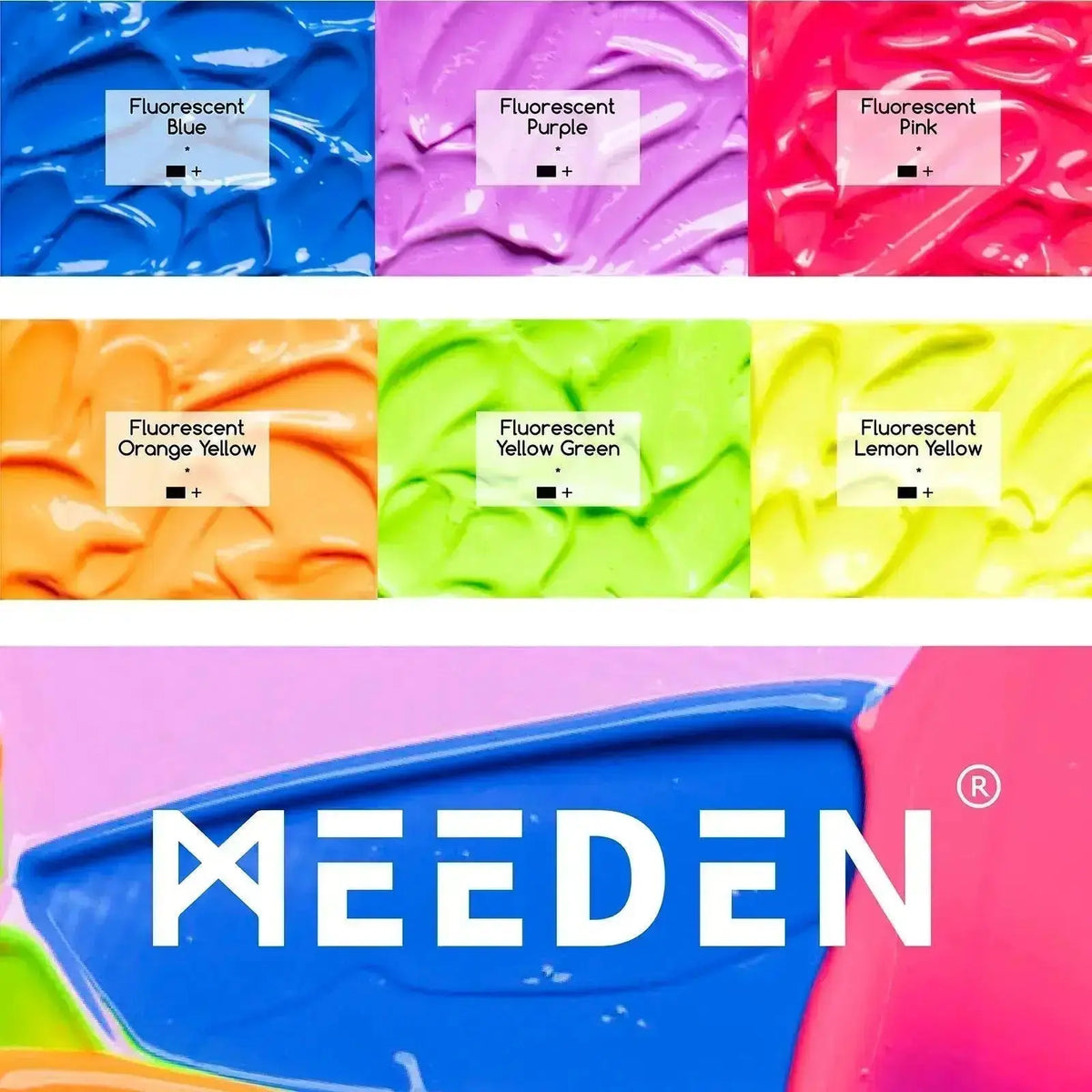 MEEDEN Acrylic Paint, Fluorescent Color, 6x0.74oz/22 ml - MEEDEN ARTPaint