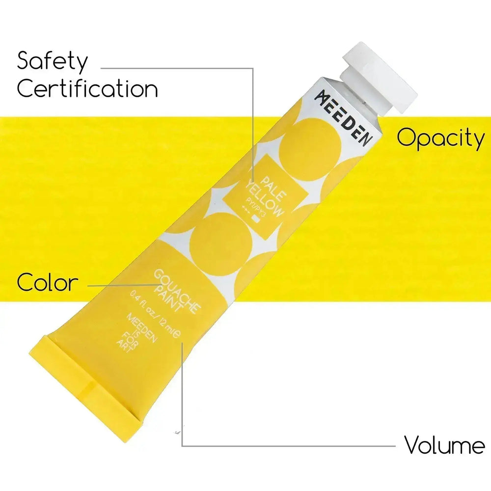 MEEDEN Gouache verf tube set - 48 x 12 ml (4 oz) kleuren