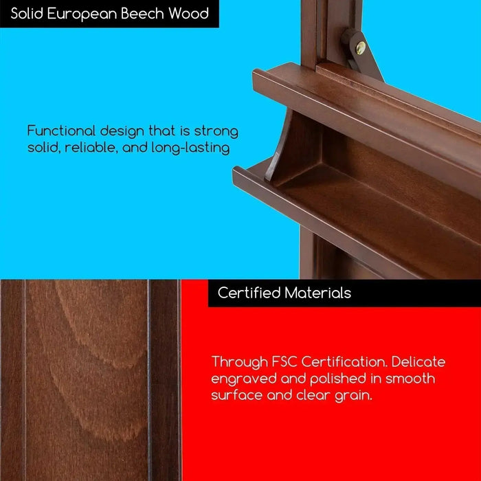 MEEDEN H-Frame Solid Beech Wood Easel-Walnut-W02D - MEEDEN ART