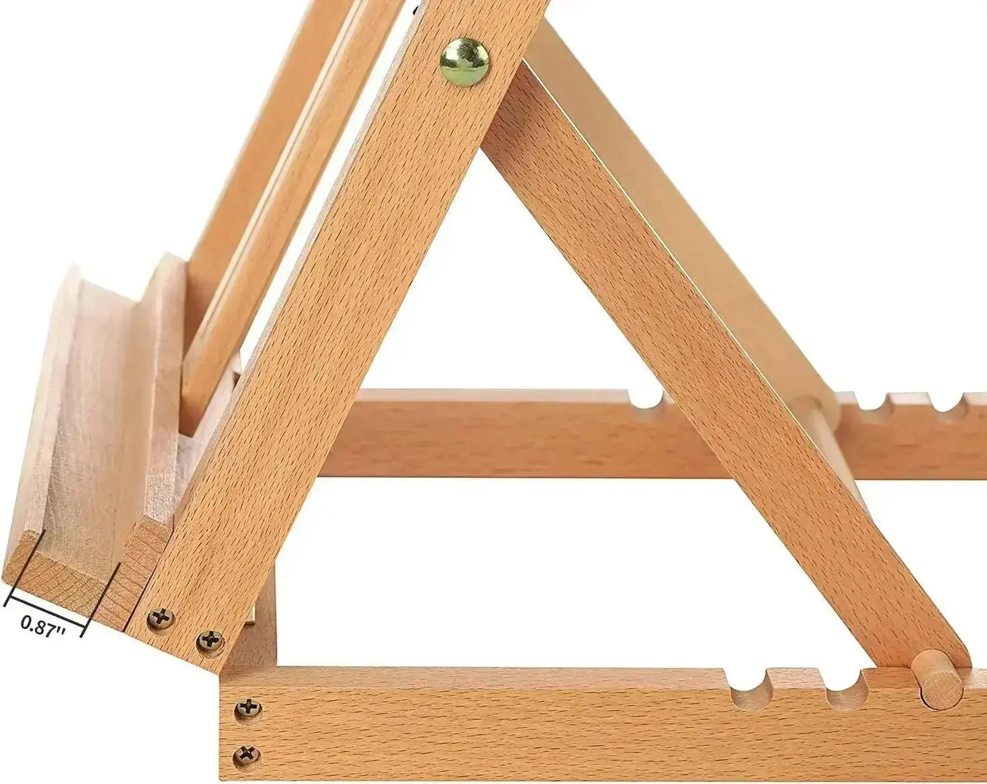 MEEDEN PRO groot tafelblad schildersezel - montagevrije desktop kunst ezel voor canvas tot 70 cm - H-frame verstelbare beukenhouten standaard ezel