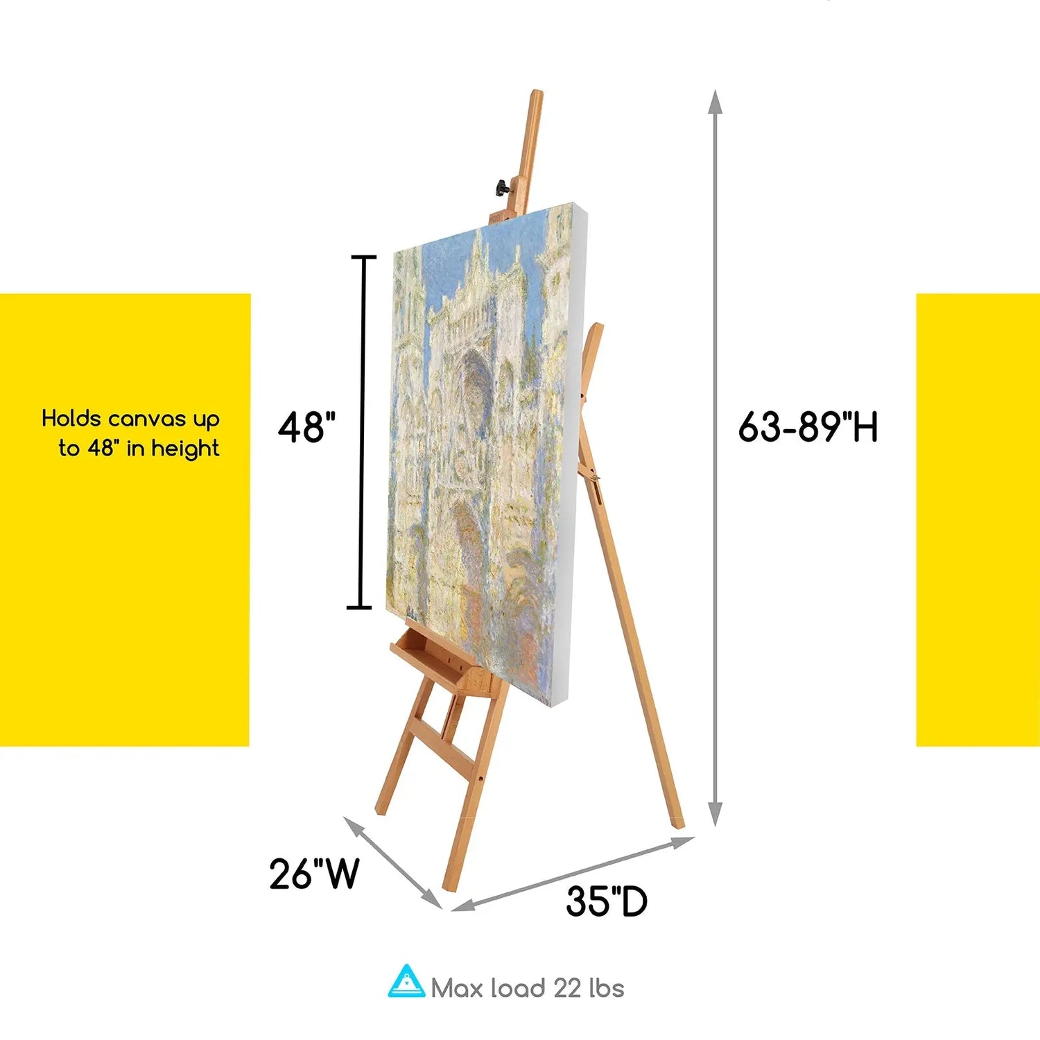 MEEDEN Artist Large A-Frame Adjustable Easel Stand