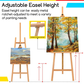 MEEDEN Large Basic Studio A-Frame Floor Painting Easel-W01E MEEDEN