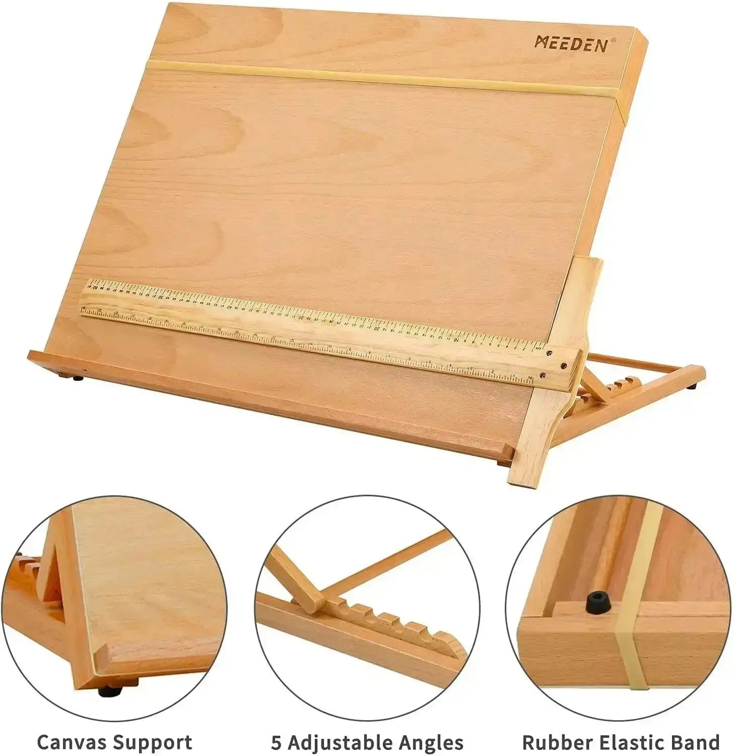 Tabletop Wooden Easel For Small Scale Art MEEDEN Art Supplies MEEDEN ART   MEEDEN Large Studio Artist Sketching Tabletop Easel MEEDEN 1692035913389 1454x1500 