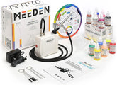 MEEDEN Mini Airbrush Kit, Dual-Action Gravity Feed 0.5mm Airbrush, 12 Colors Airbrush Paint Set MEEDEN