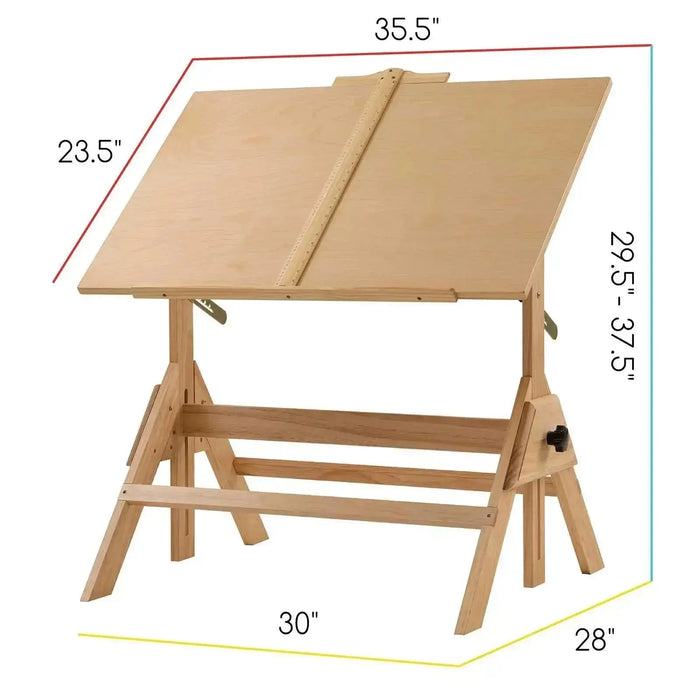 MEEDEN Solid Wood Drafting Table, Artist Drawing Desk-XSZ-2 - MEEDEN ARTDrafting Table