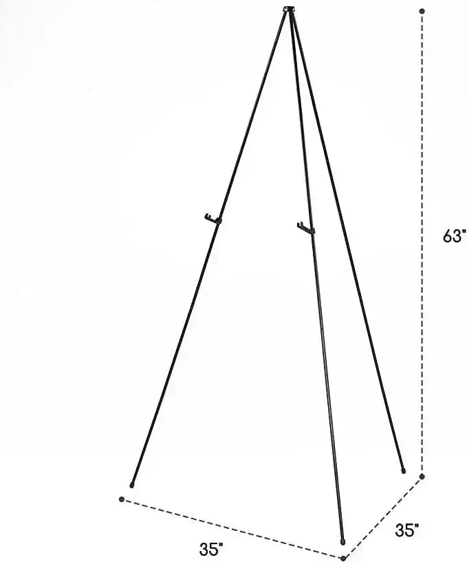 MEEDEN Steel Folding Tripod Display Metal Easel 63'' Tall Adjustable - MEEDEN ARTEasel