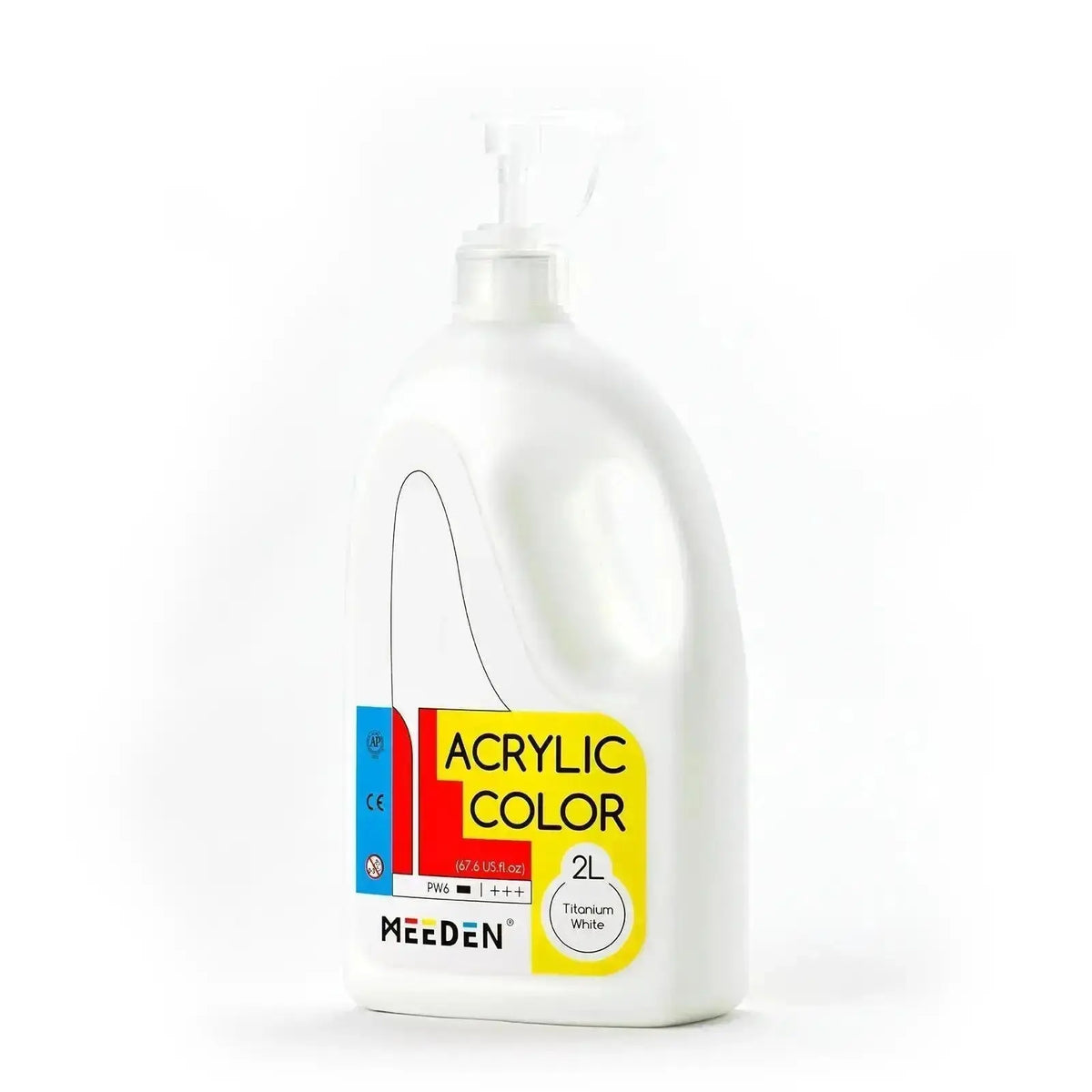 MEEDEN Titanium White Extra-Large Acrylic Paint with Pump Lid