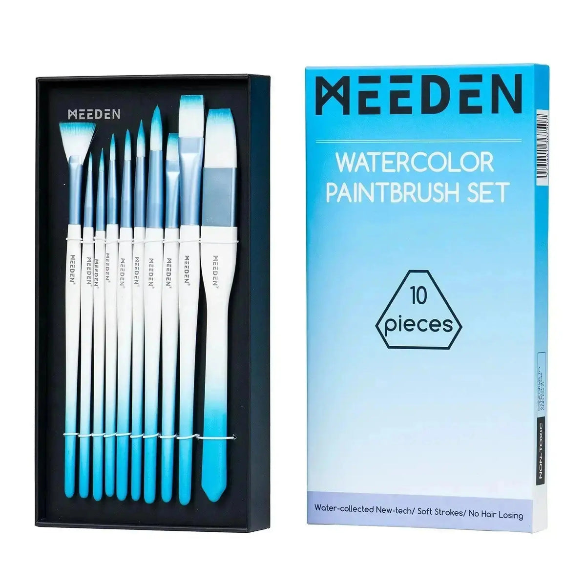 MEEDEN Watercolor Paint Brushes Set (10 Pieces) MEEDEN ART