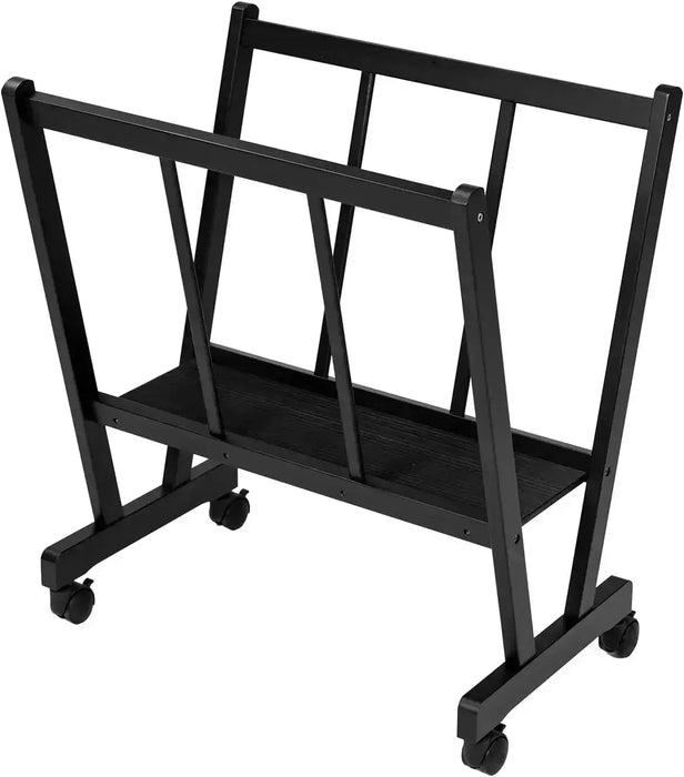 MEEDEN Wood Large Print Rack with Castors-Black - MEEDEN ART