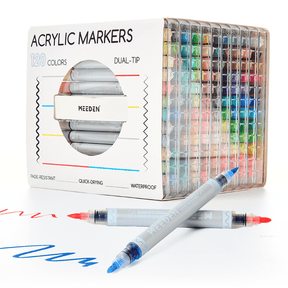 MEEDEN Artist Dual Tip Acrylic Paint Markers – 48 /72 / 96 / 120 Colors