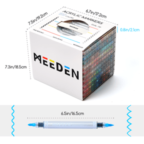 MEEDEN Artist Dual Tip Acrylic Paint Markers – 48 /72 / 96 / 120 Colors