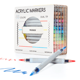 MEEDEN Artist Dual Tip Acrylic Paint Markers – 48 /72 / 96 / 120 Colors