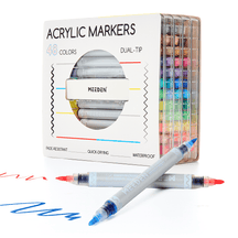 MEEDEN Artist Dual Tip Acrylic Paint Markers – 48 /72 / 96 / 120 Colors