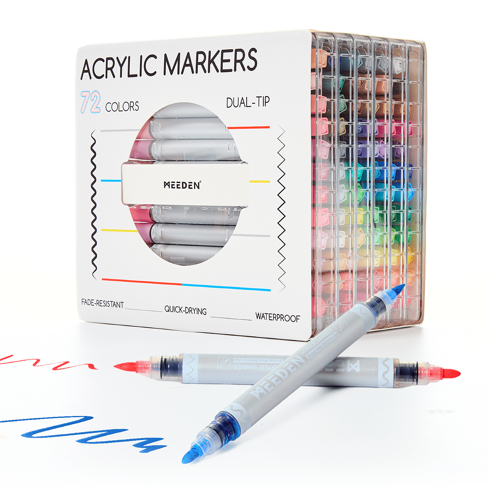 MEEDEN Artist Dual Tip Acrylic Paint Markers – 48 /72 / 96 / 120 Colors