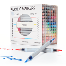 MEEDEN Artist Dual Tip Acrylic Paint Markers – 48 /72 / 96 / 120 Colors