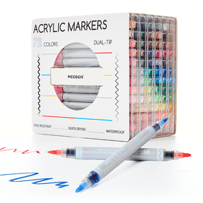 MEEDEN Artist Dual Tip Acrylic Paint Markers – 48 /72 / 96 / 120 Colors