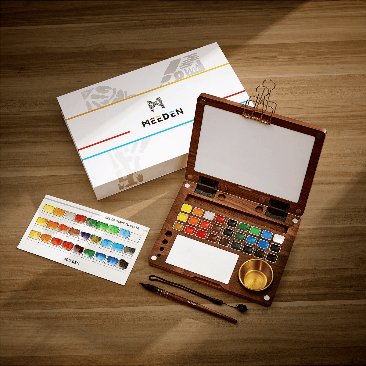 MEEDEN Premium Artist-Grade Watercolor Set - Luxury 27 Color Collection with Black Walnut Case