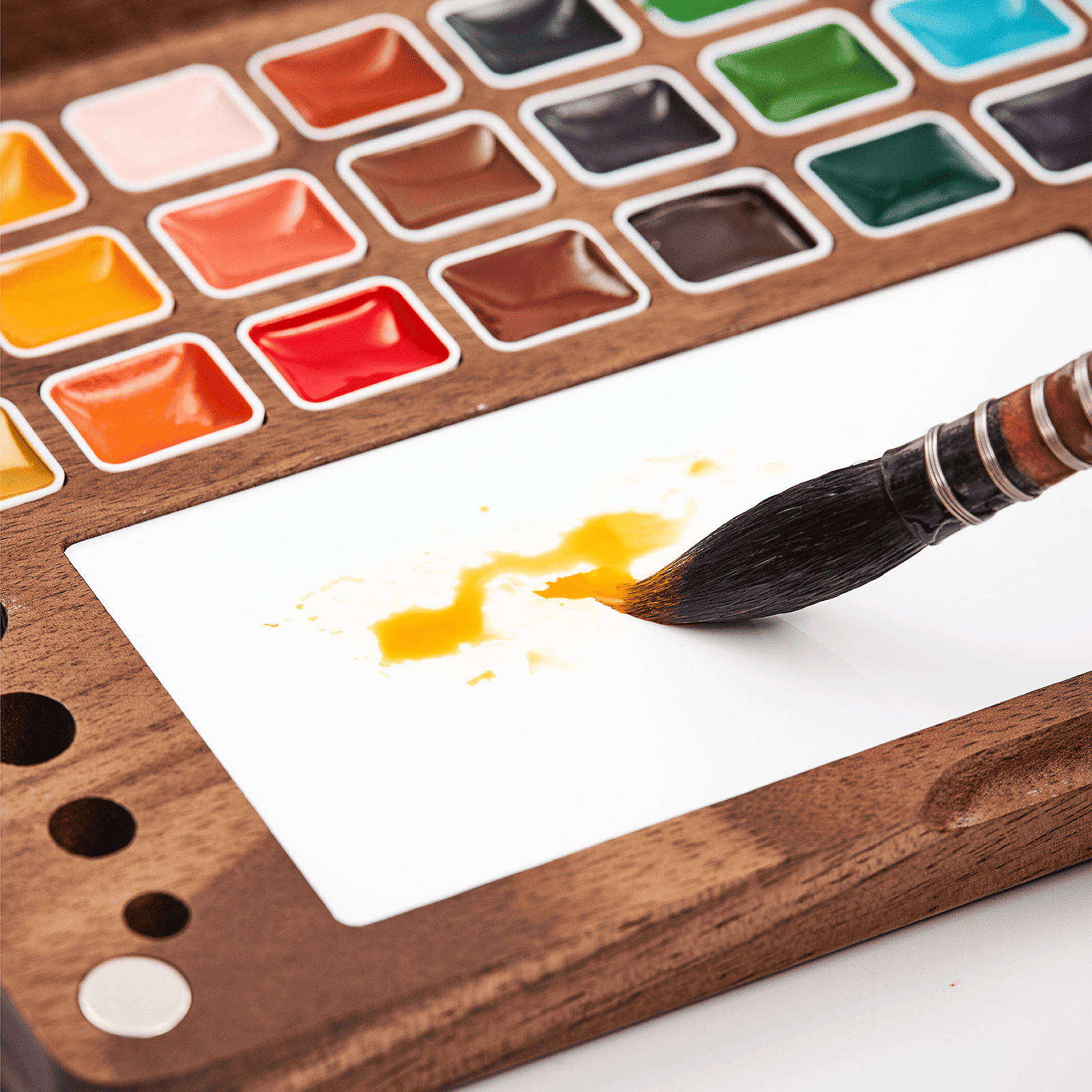 MEEDEN Premium Artist-Grade Watercolor Set - Luxury 27 Color Collection with Black Walnut Case