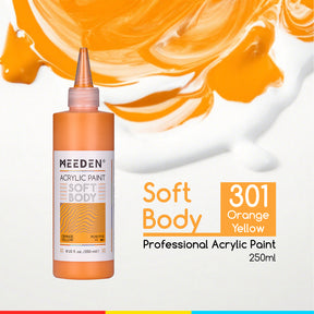 MEEDEN Soft Body Acrylic Paints Set, 37 Colors x 250ml/8.45oz