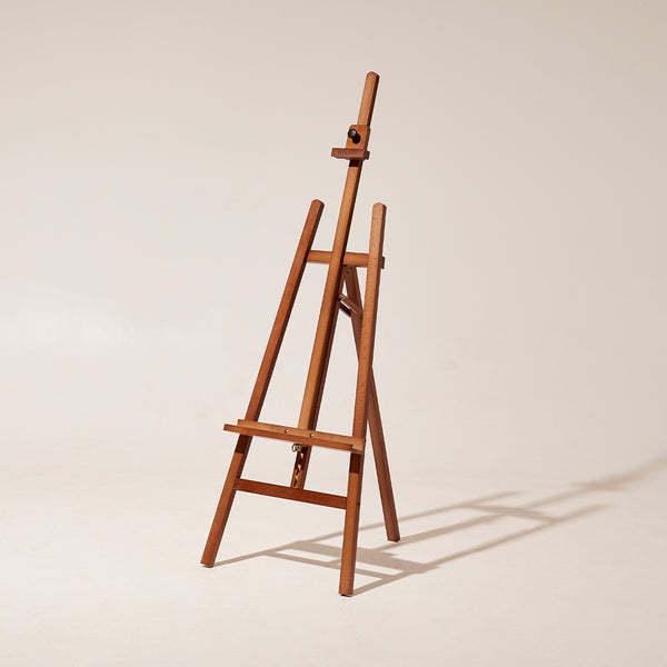 MEEDEN Solid Adjustable A-Frame Painting Beechwood  Art Easel-Walnut-W01D