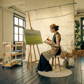 MEEDEN Basic Beech Wood A-Frame Painting Art Easel - W01D - Natural