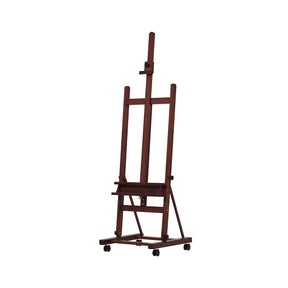 MEEDEN H-Frame Artist Easel with Storage Tray-Dark Walnut-W02