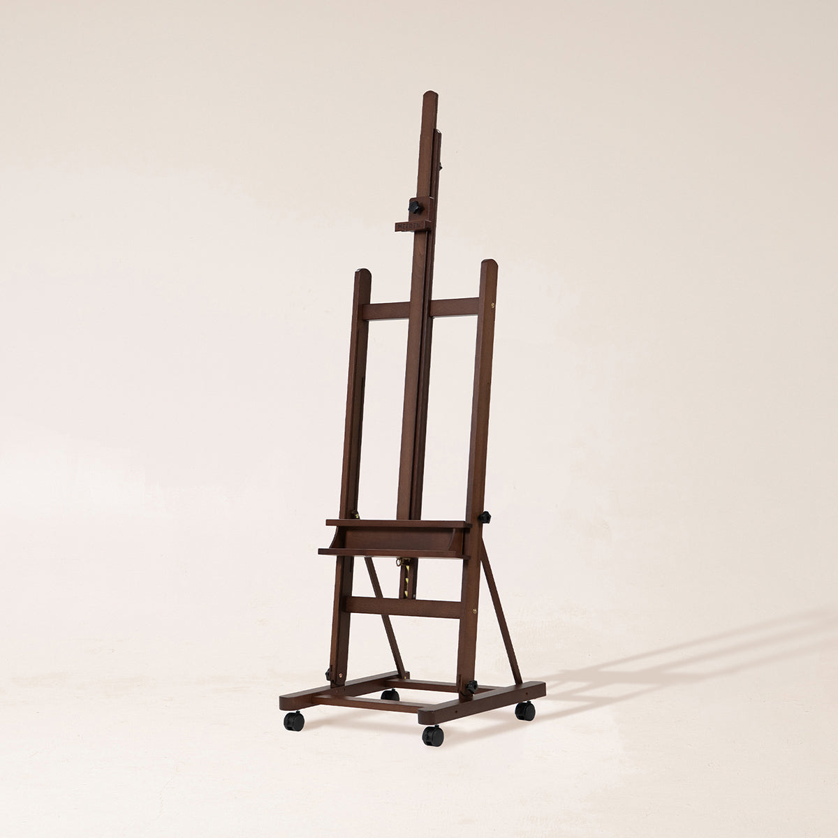 MEEDEN H-Frame Artist Easel with Storage Tray-Walnut-W02