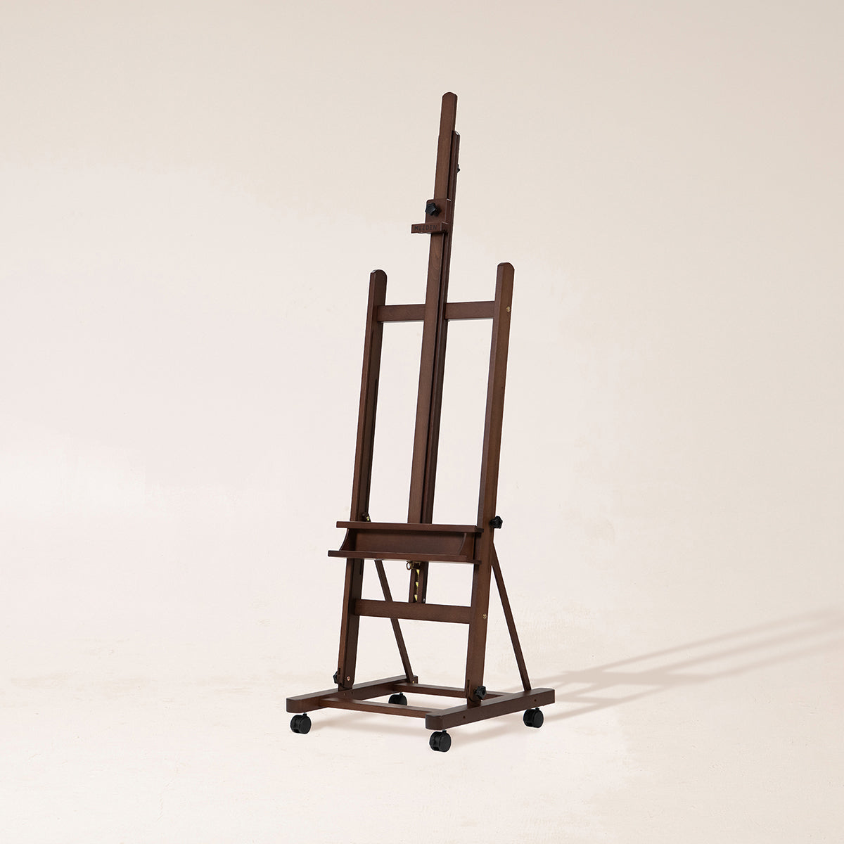 MEEDEN Large H-Frame Artist Easel with Large Tray-Walnut-W02D